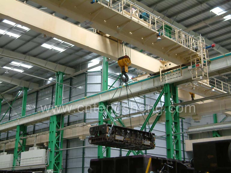 為天津豐田提供的吊鉤橋式起重機